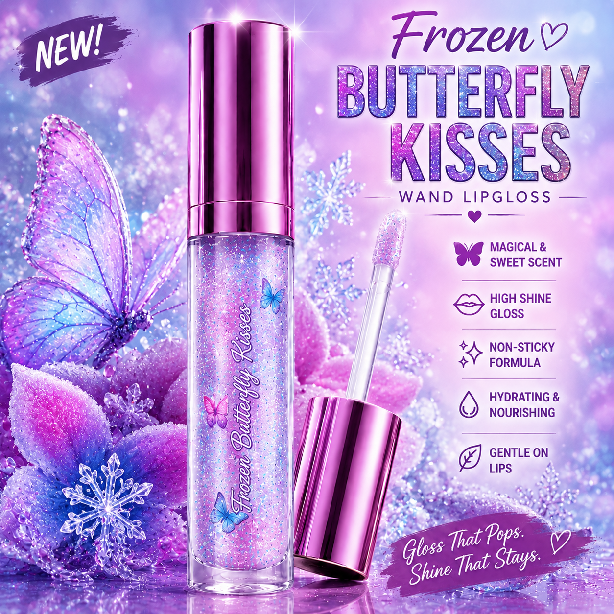 Premium Wand Lip Gloss Collection | Moisturizing Shimmer Lip Glosses