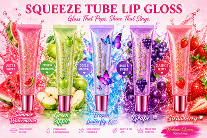 Premium Squeeze Tube Lip Gloss Collection | Moisturizing Shimmer Lip Glosses