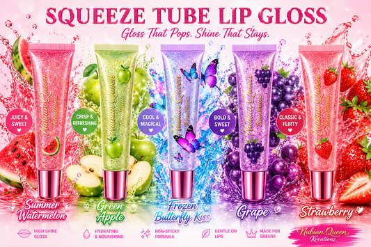 Premium Squeeze Tube Lip Gloss Collection | Moisturizing Shimmer Lip Glosses