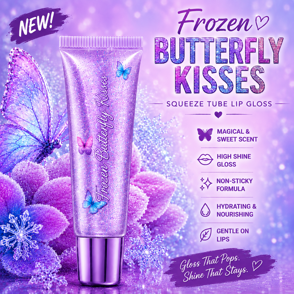 Premium Squeeze Tube Lip Gloss Collection | Moisturizing Shimmer Lip Glosses