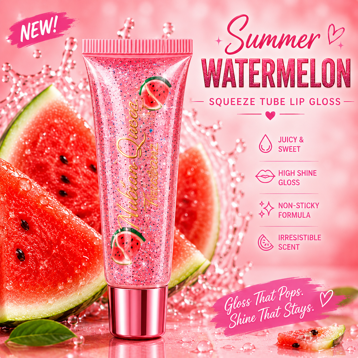 Premium Squeeze Tube Lip Gloss Collection | Moisturizing Shimmer Lip Glosses