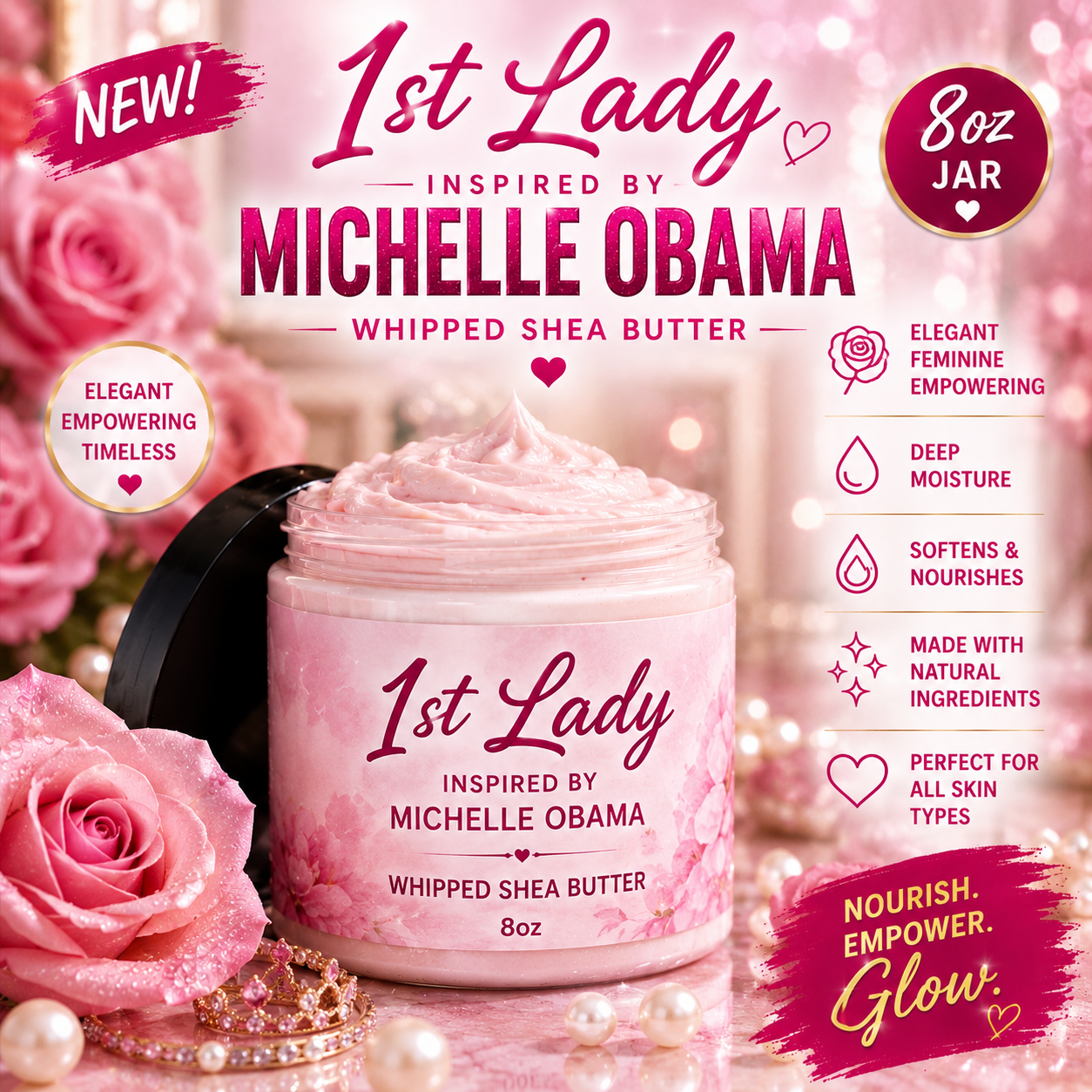 Luxury Whipped Shea Butter (8oz) – Deep Moisture Body Cream | Multiple Signature Scents