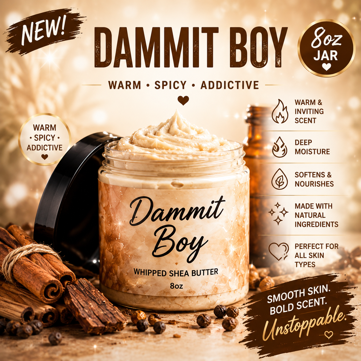 Luxury Whipped Shea Butter (8oz) – Deep Moisture Body Cream | Multiple Signature Scents